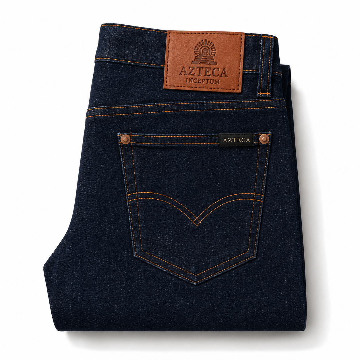 AZTECA INCEPTUM Signature Dark Blue Slim Fit Denim Jeans
