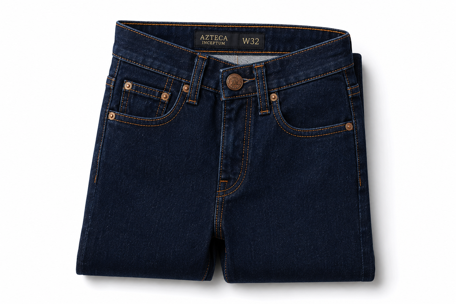 AZTECA INCEPTUM Signature Dark Blue Slim Fit Denim Jeans