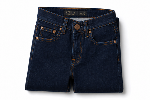 AZTECA INCEPTUM Signature Dark Blue Slim Fit Denim Jeans