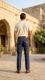 AZTECA INCEPTUM Signature Dark Blue Slim Fit Denim Jeans