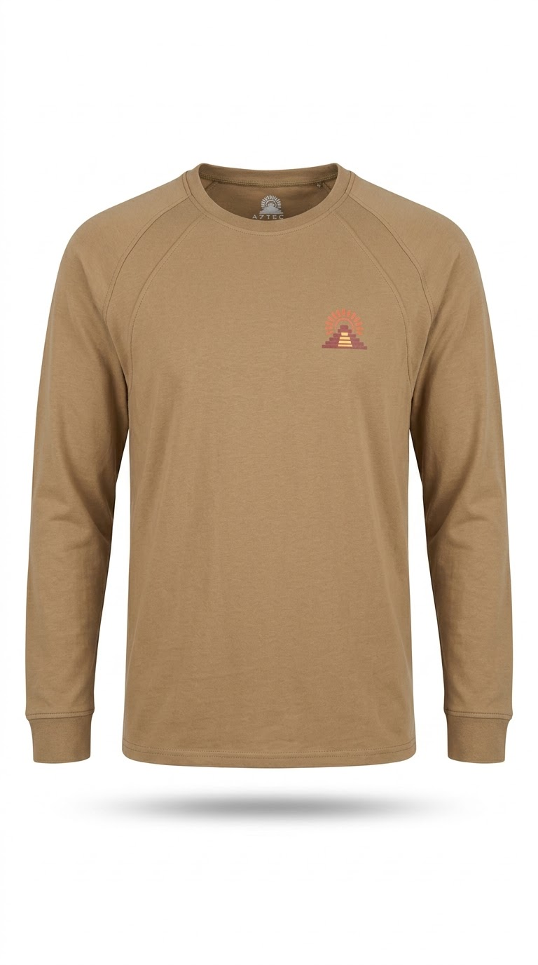 AZTECA INCEPTUM Signature Cotton Blend Long Sleeve T-Shirt